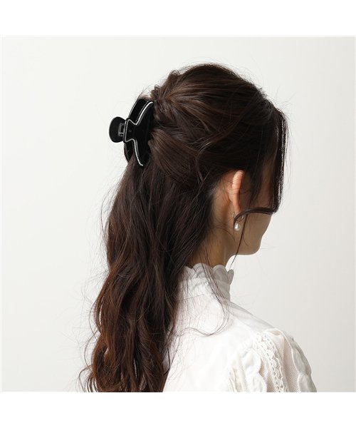 アレクサンドルドゥパリ ヘアクリップ べから 黒 パール Mサイズ
