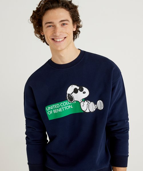 BENETTON (mens)(ベネトン（メンズ）)/【PEANUTSコラボ】JCCスヌーピー＆ウッドストックプリントスウェットトレーナー/img33