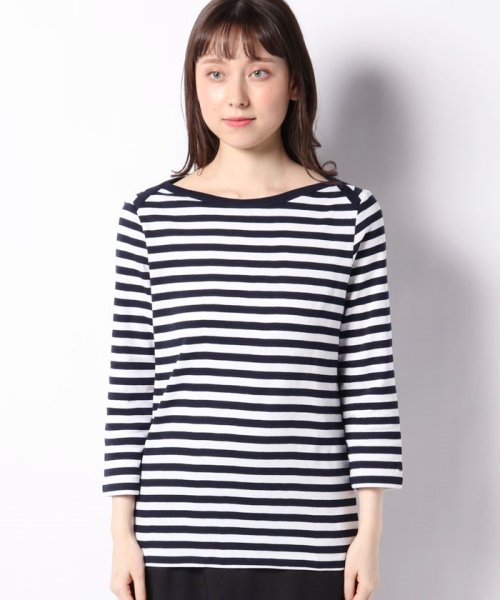 BENETTON (women)(ベネトン（レディース）)/ボートネック7分袖ボーダーTシャツ・カットソー/img14