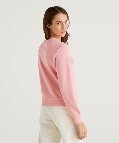 セール ブランドロゴコンパクトスウェットトレーナー ベネトン レディース Benetton Women Magaseek