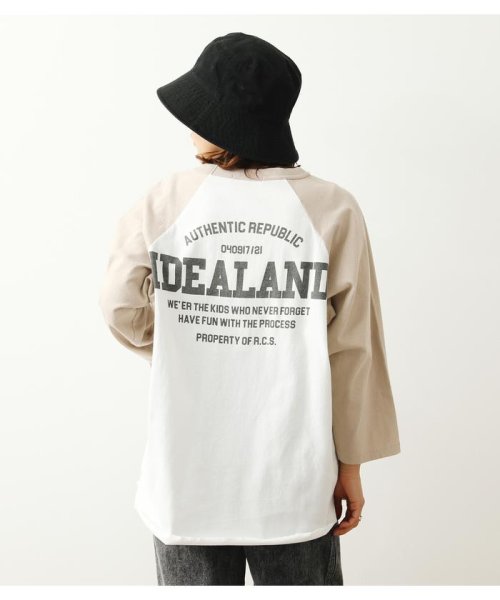 RODEO CROWNS WIDE BOWL(ロデオクラウンズワイドボウル)/IDEALANDラグランL／S Tシャツ/img03