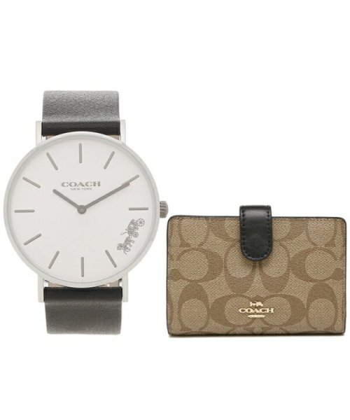 COACH(コーチ)/コーチ ギフトセット レディース 時計 折財布 36mm クォーツ ブラック カーキ COACH 14503115 F23553/img01