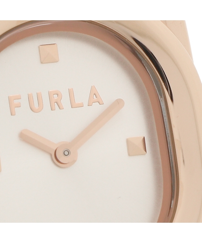 フルラ 時計 レディース スタッズインデックス28.5 MM クォーツ シルバー ピンク FURLA WW00008003L3