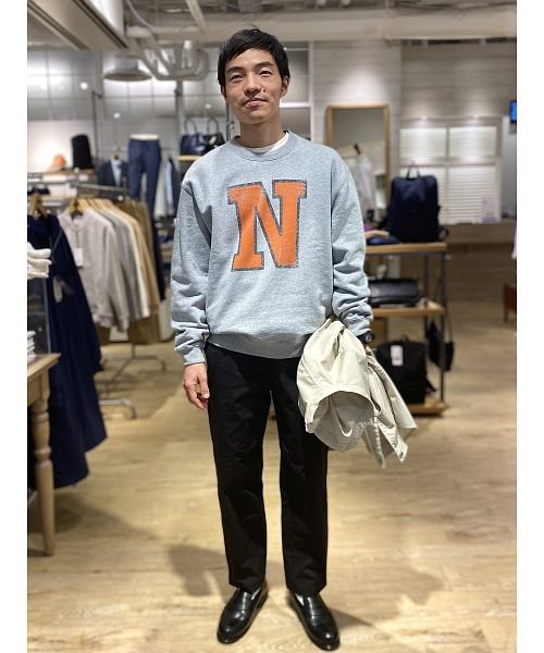 NOLLEY’S goodman(ノーリーズグッドマン)/UNISEX ロゴプリント 製品洗い プルオーバー ビッグシルエット スウェット/img01