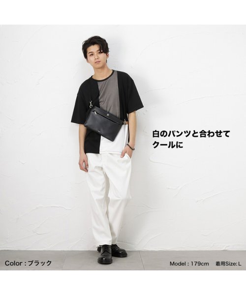 MAC HOUSE(men)(マックハウス（メンズ）)/URBAN COLLECTION アーバンコレクション ポンチ切替クルーTシャツ MC18421T/img09