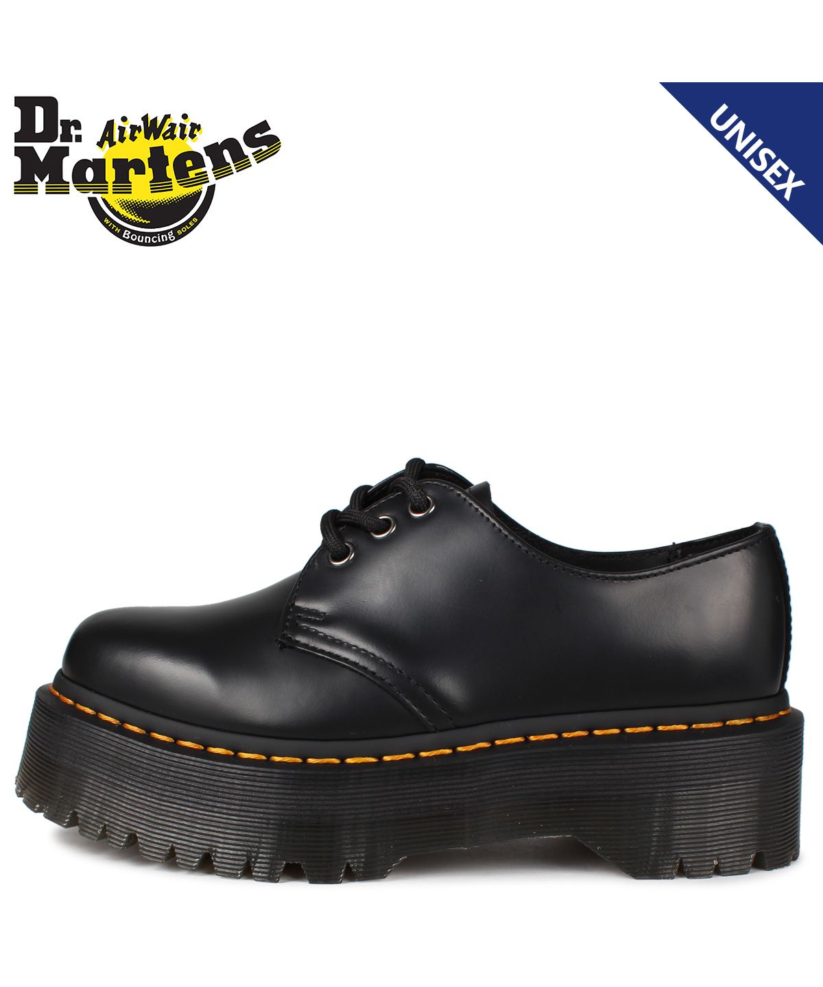 ドクターマーチン Dr.Martens 3ホール シューズ クアッド レトロ メンズ レディース 厚底 QUAD RETRO 1461 3 EYE  SHOE ブ