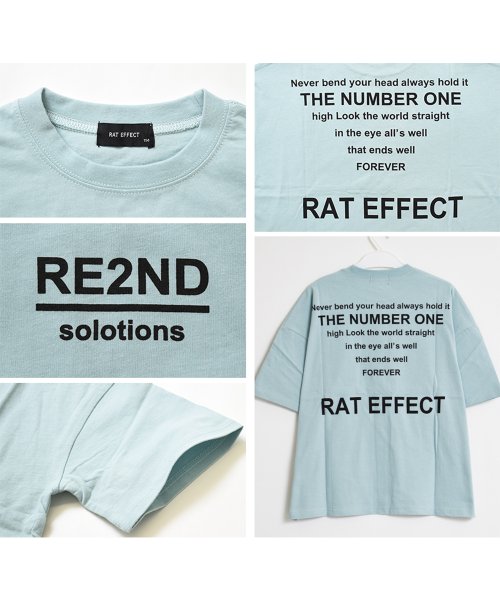 RAT EFFECT(ラット エフェクト)/バックナロープリントビッグTシャツ/img01