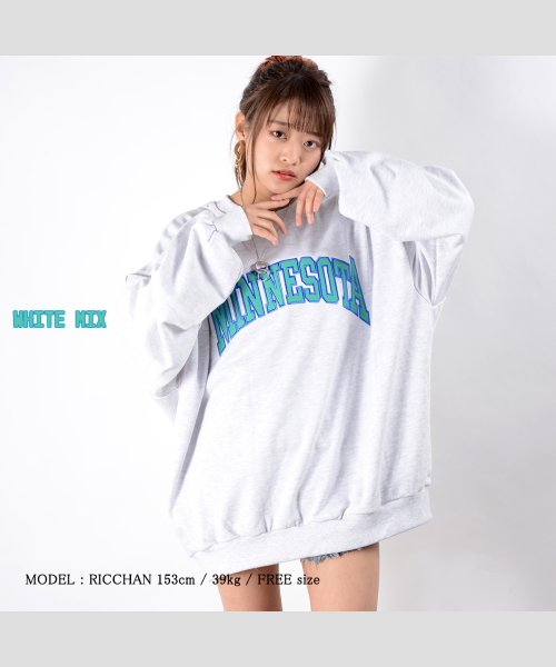 セール Minnesota 刺繍 ビッグトレーナー ビッグシルエット トレーナー メンズ オーバーサイズ トレーナー レディース スウェット ミネソタ メンズ カレ ワンフォークロージング 1111clothing Magaseek