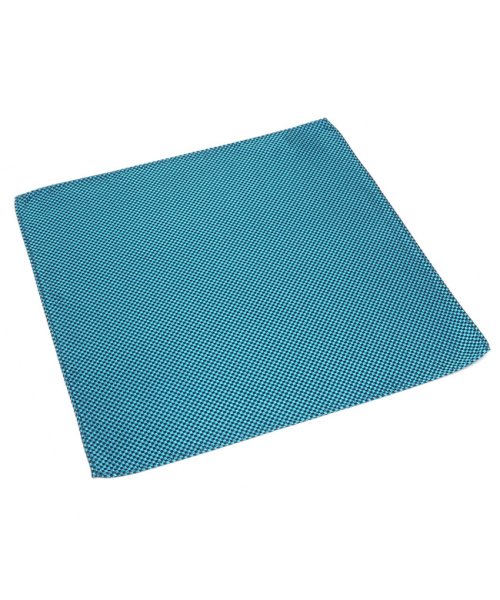 TOKYO SHIRTS(TOKYO SHIRTS)/ポケットチーフ 絹100% ブルー バスケット織柄 ビジネス フォーマル/img01