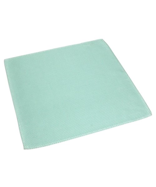 TOKYO SHIRTS(TOKYO SHIRTS)/ポケットチーフ 絹100% ブルーグリーン バスケット織柄 ビジネス フォーマル/img01