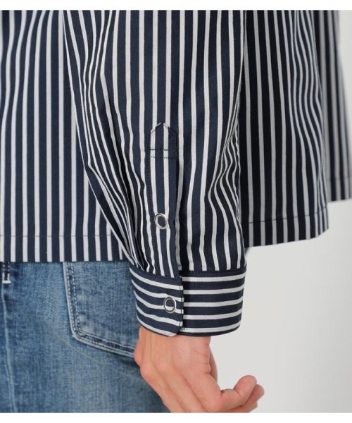 AZUL by moussy(アズールバイマウジー)/STRIPE SHIRT COACH JACKET/img18