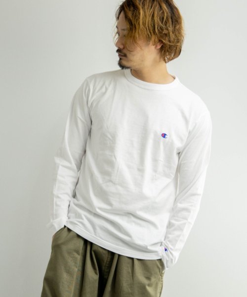 Nylaus(ナイラス)/Champion C3－P401 ワンポイントロゴ刺繍 ロングスリーブ Tシャツ/img04