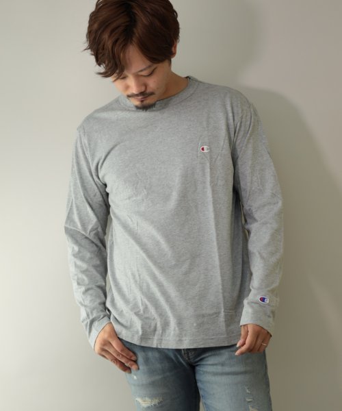 Nylaus(ナイラス)/Champion C3－P401 ワンポイントロゴ刺繍 ロングスリーブ Tシャツ/img23