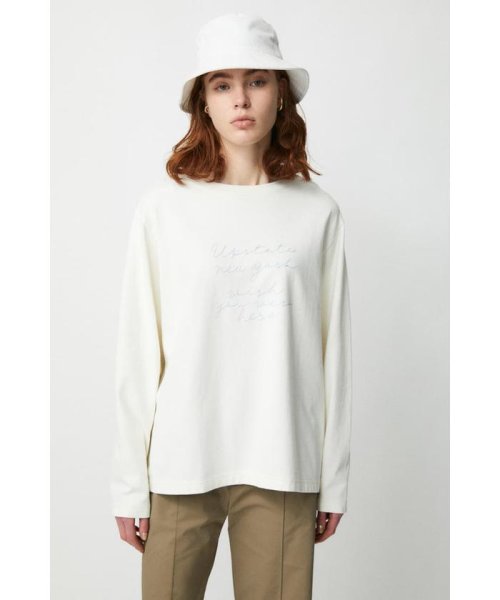 moussy(マウジー)/EMBROIDERY MESSAGE LS Tシャツ/img17
