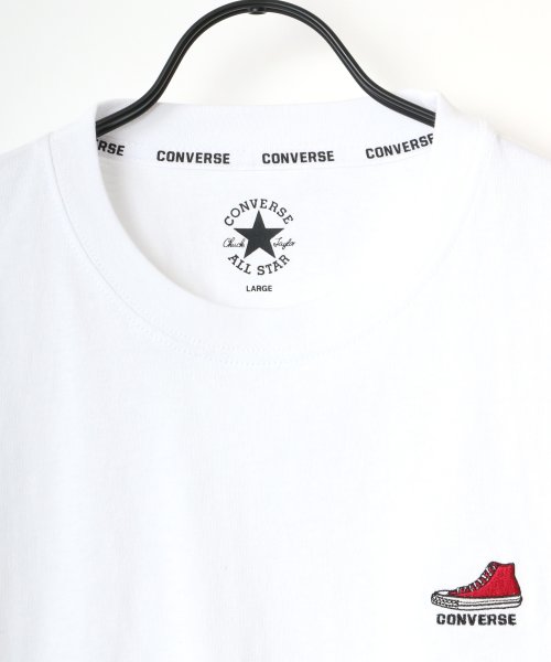 LAZAR(ラザル)/【Lazar】CONVERSE/コンバース 【ALL STAR/オールスター】 シューズ ロゴ 刺繍 ワンポイント Tシャツ/img02