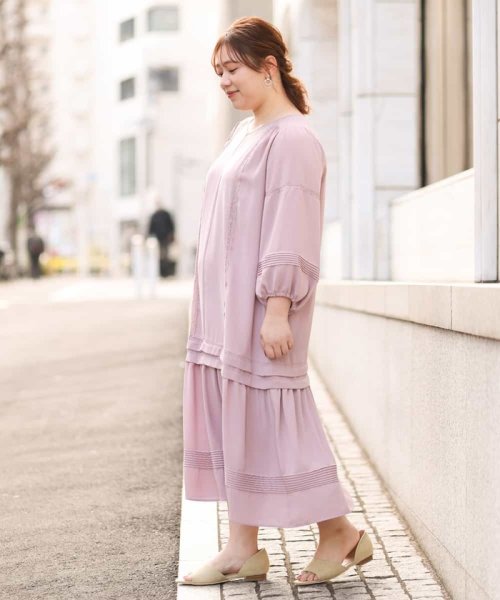 セール 大きいサイズ 洗える ナチュラルテイストワンピース エウルキューブ Eur3 Magaseek