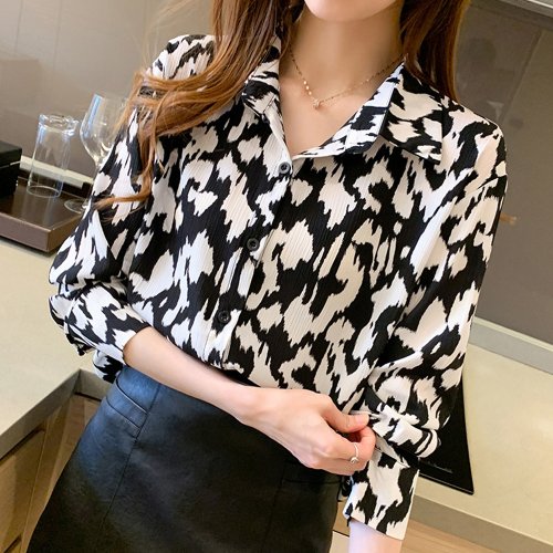 セール ヒョウ柄 シャツ ブラウス レディース 長袖 トップス 春 おしゃれ カーディガン 体型カバー Vネック レオパード柄シャツ ミニミニストア Miniministore Magaseek