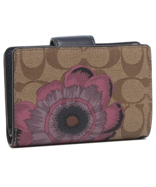 コーチ アウトレット 二つ折り財布 シグネチャー ベージュ パープル マルチ レディース Coach C3452 Imroj コーチ Coach Magaseek コーチ アウトレット 二つ折り財布 シグネチャー ベージュ パープル マルチ レディース Coach C3452 Imroj コーチ Coach Magaseek