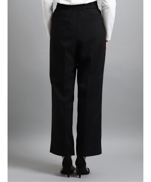 TAKA-Q(タカキュー)/麻調合繊 ワイドパンツ 黒(セットアップ可能) レディース スーツ スラックス ビジネス カジュアル 仕事 通勤 セットアップ/img02