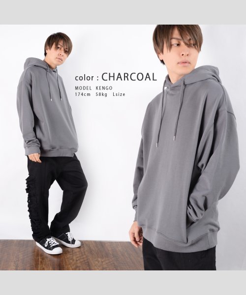 1111clothing(ワンフォークロージング)/◆引き揃え裏毛 ヘムライン ビッグパーカー◆ ビッグシルエット パーカー メンズ オーバーサイズ パーカー レディース フード スウェット メンズ トレーナー /img13