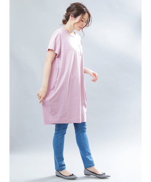 mili an deni(ミリアンデニ)/レディース ワンピース Tシャツ カットソー ショート丈 半袖 ポケット付き/img59