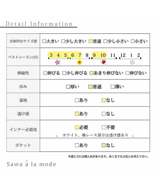 Sawa a la mode(サワアラモード)/花刺繍レースのぽわん袖トップス/img37