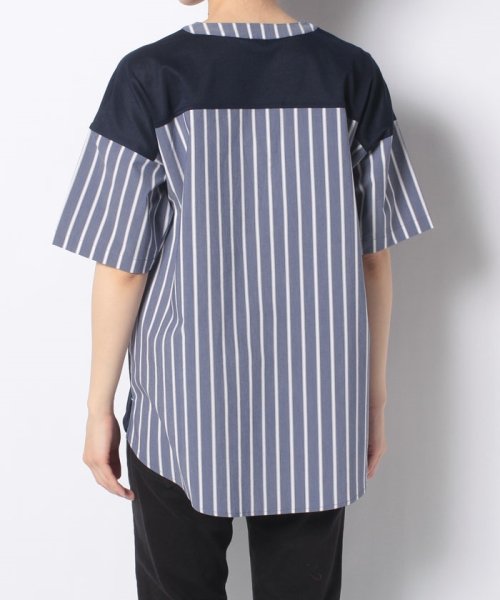 Munsingwear(マンシングウェア)/ストライプ×無地オーバーサイズ半袖シャツ【アウトレット】/img02