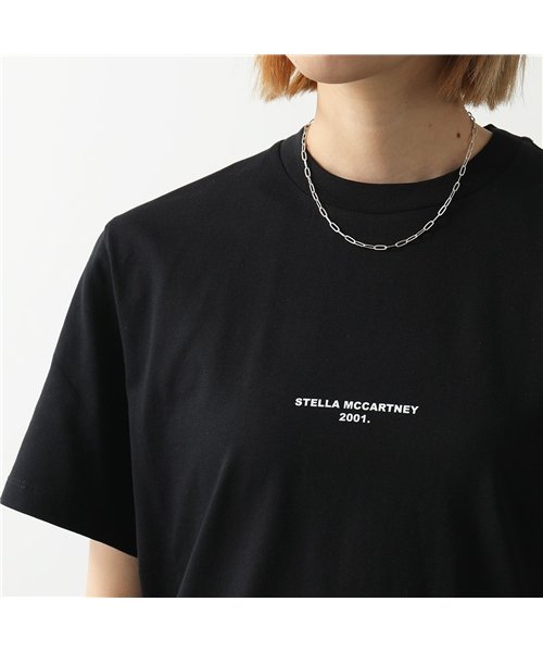 Stella McCartney(ステラマッカートニー)/511240 SMW21 1000 クルーネック 半袖 Tシャツ カットソー ちびロゴ レディース/img01