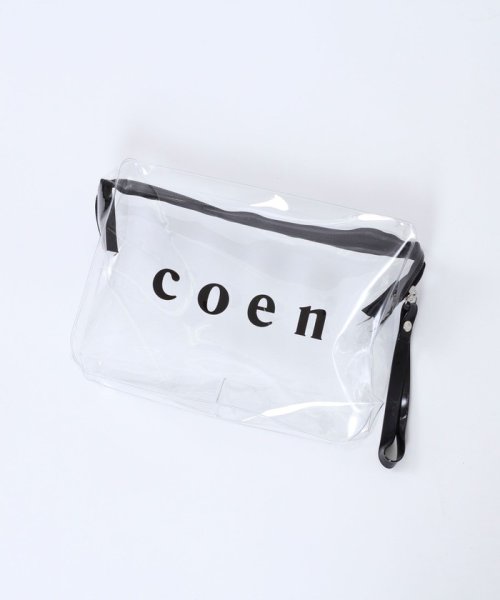 coen(coen)/【一部店舗限定】クリアポーチ付きプレーンスイムウエア4点セット/img11