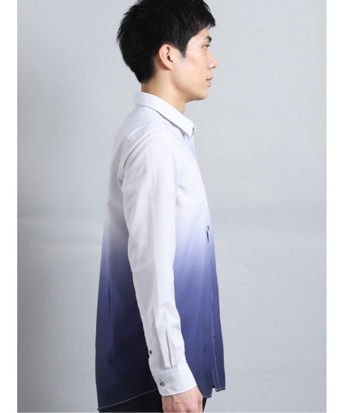 TAKA-Q(タカキュー)/グラデーション レギュラーカラー長袖シャツアウター/img11