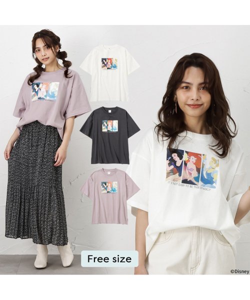セール Disney ディズニー プリンセス フロントプリントtシャツ 12 3990 マックハウス レディース Mac House Women Magaseek