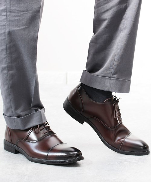 Lirio blanco(Lirio blanco)/ビジネスシューズ 革靴 メンズ ビジネス 軽量 ストレートチップ アクション レザー 走れる 歩きやすい 紐 靴ひも ブラック 黒 茶 ブラウン 大きいサイズ /img14