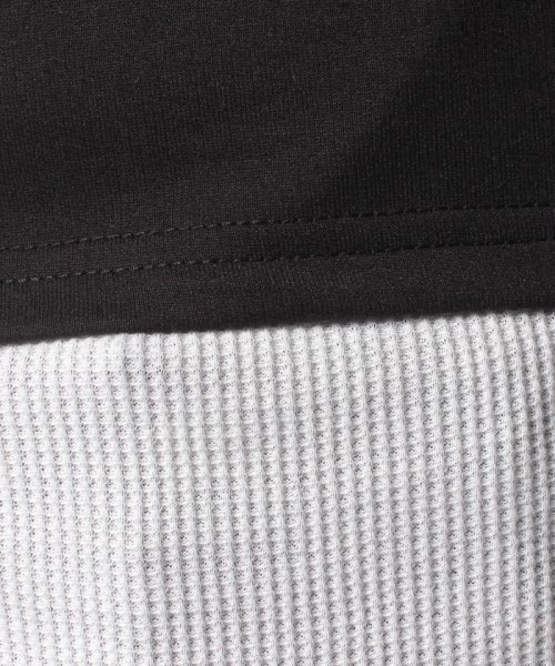 Amerikaya(Amerikaya)/【アメリカ屋】ロゴプリント ビックシルエッド Tシャツ 7分袖 アンサンブル 2枚セット/img05