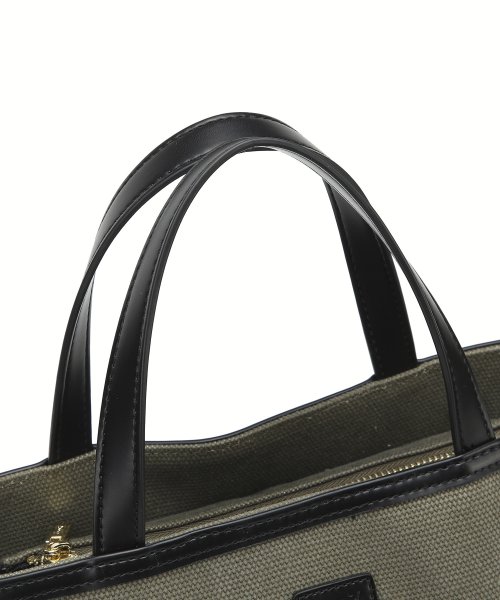 UNGRID bag(アングリッド　バッグ)/ナチュラルコットン縦長A4トート　チャーム付き/img09