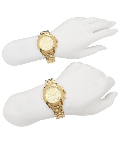 マイケルコース 時計 ペアウォッチ レディース メンズ ブラッドショーミニ34mm クォーツ イエローゴールド Michael Kors Mk5798 マイケルコース Michael Michael Kors Magaseek