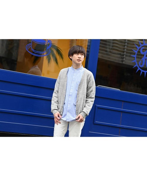 セール Navy ネイビー オーガニックコットン グラデニットカーデ Mh fw マックハウス メンズ Mac House Men Magaseek