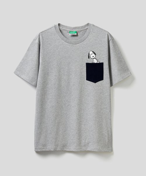 BENETTON (mens)(ベネトン（メンズ）)/【PEANUTSコラボ】スヌーピーポケット付きTシャツ・カットソー/img18