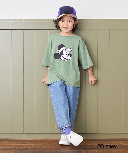 b-ROOM(ビールーム)/【DISNEY】ミッキーマウスデザインTシャツ（キャップ）/img01