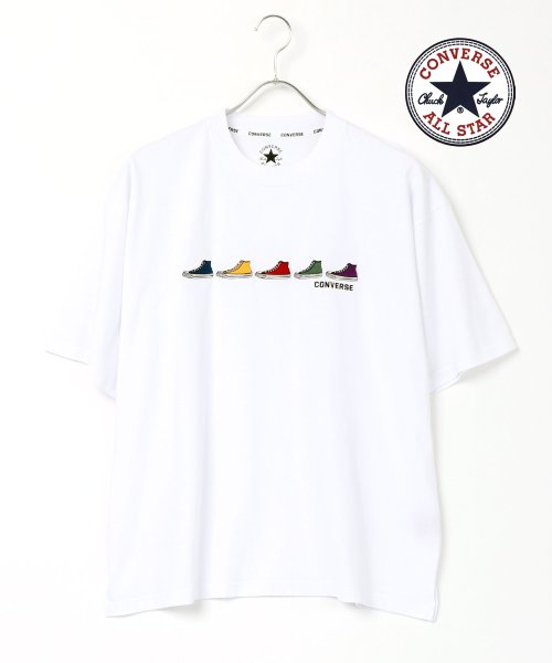 LAZAR(ラザル)/CONVERSE/コンバース カラフル シューズ ロゴ 刺繍 Tシャツ/img25