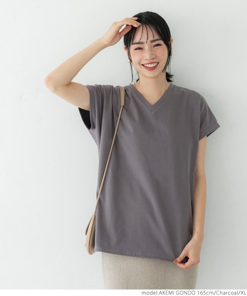 coca(コカ)/【UST】 VネックフレンチスリーブTシャツ（COTTON　from the US/綿100/カットソー/ヘビーコットン/america）/img13