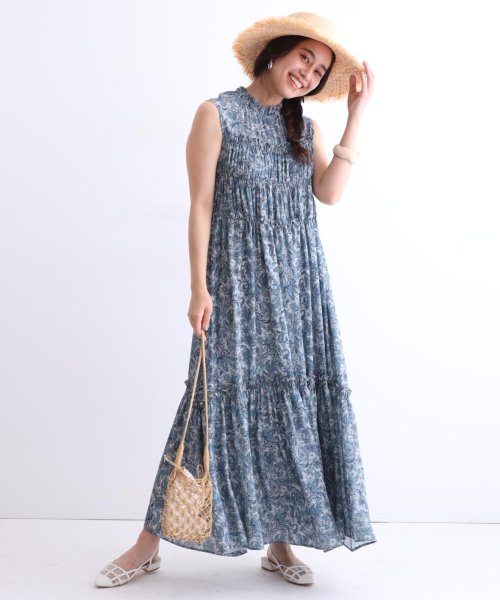 洗えるペーズリーシャーリングワンピース マイストラーダ Mystrada Magaseek