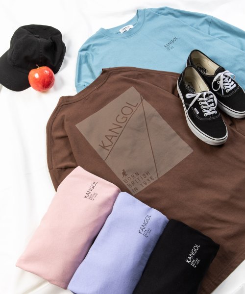 Rocky Monroe(ロッキーモンロー)/KANGOL カンゴール ロングTシャツ カットソー 長袖 メンズ レディース ストリート カジュアル ビッグシルエット ドロップショルダー 別注 ロゴ プリン/img64