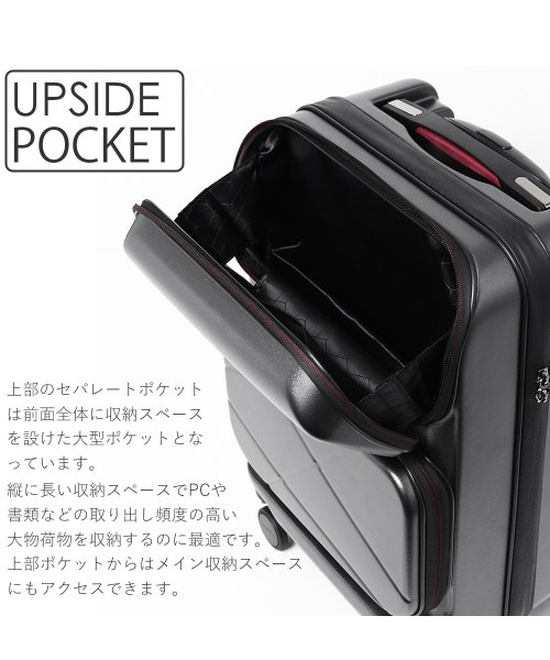 tavivako(タビバコ)/Proevo スーツケース 機内持ち込み ss フロントオープン 2ポケット ストッパー 静音 8輪 TSA 多機能 キャリーケース キャリーバッグ ビジネス/img04