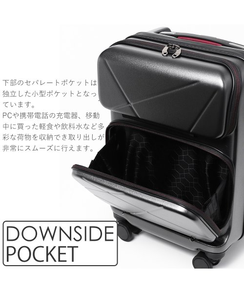 tavivako(タビバコ)/Proevo スーツケース 機内持ち込み ss フロントオープン 2ポケット ストッパー 静音 8輪 TSA 多機能 キャリーケース キャリーバッグ ビジネス/img05