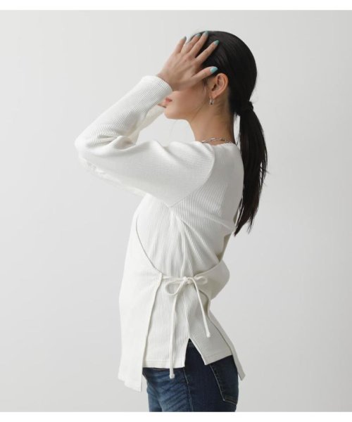 AZUL by moussy(アズールバイマウジー)/LAYERED RIB L／S TOPS/img01