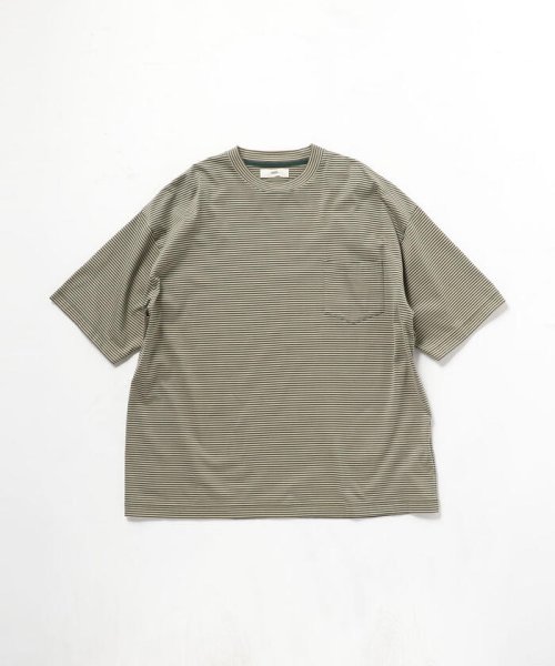 GLOSTER(GLOSTER)/【unfil / アンフィル】organic cotton striped s/s pocket Tee #WOSP－UM227/img13