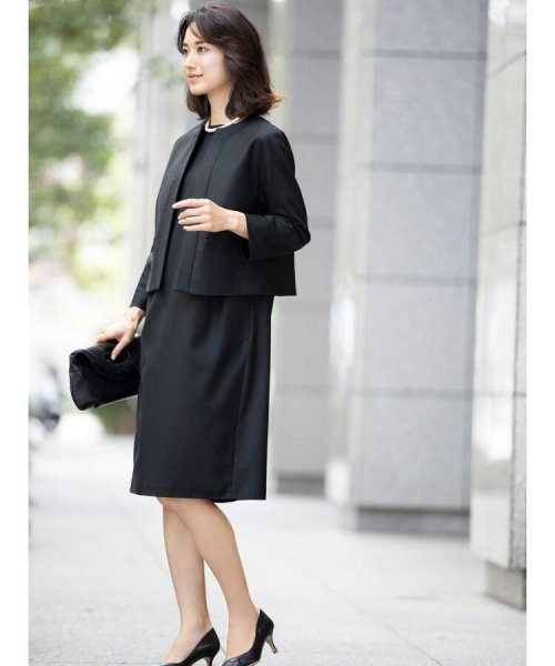 セール 入卒 セットアップ可 フォーマルブラック ノーカラージャケット ドレステリア Dressterior Magaseek