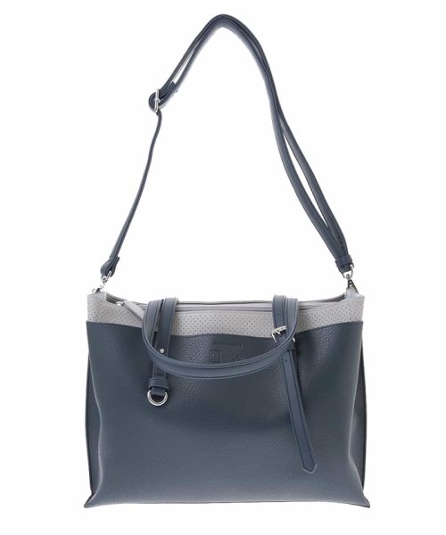 MK MICHEL KLEIN BAG(エムケーミッシェルクランバッグ)/【2WAY/A4対応】インポーチ付きバイカラートートバッグ/img12