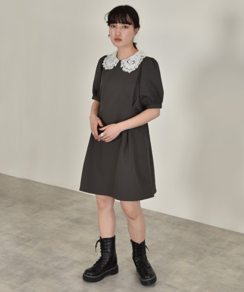 クーポン セール 69 Off 衿レースタックワンピース ダブルクローゼット W Closet Magaseek