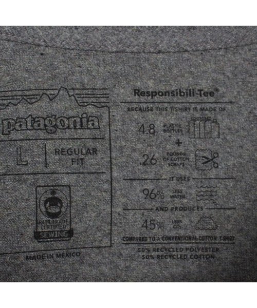 patagonia(パタゴニア)/パタゴニア patagonia Tシャツ 長袖 ロンT カットソー レスポンシビリティー メンズ P－6 LOGO RESPONSIBILI TEE ブラック /img04